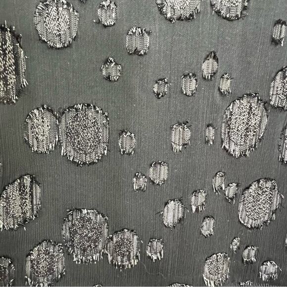 J. Crew Black A-Line Metallic Dot Jacquard Dress Size 4 - Picture 5 of 14